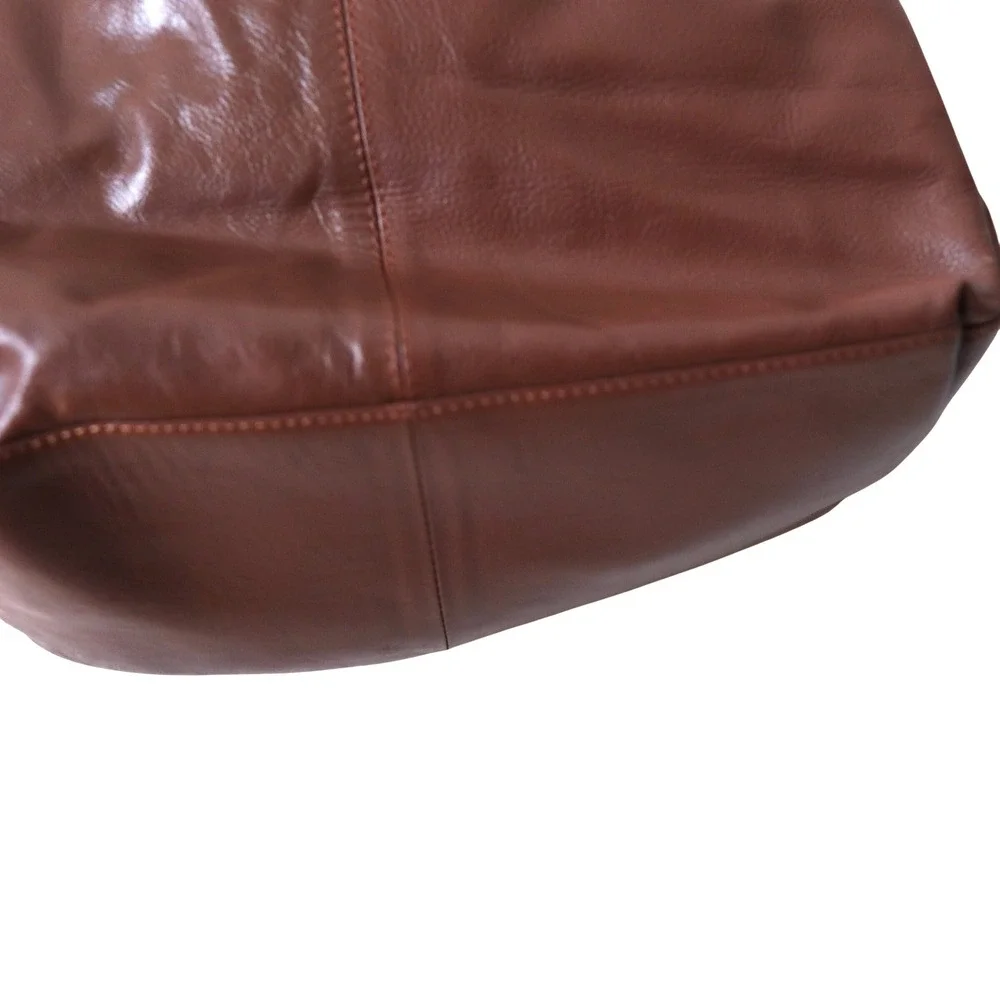 Tano Genuine Italian‎ Leather Brown Hobo Shoulder Bag Italy Made Chocolate NWOT